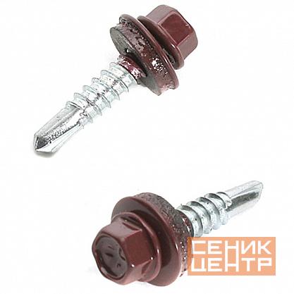 Саморез Кровельный 5.5Х 25, Ral 3005 (Красное Вино),кг